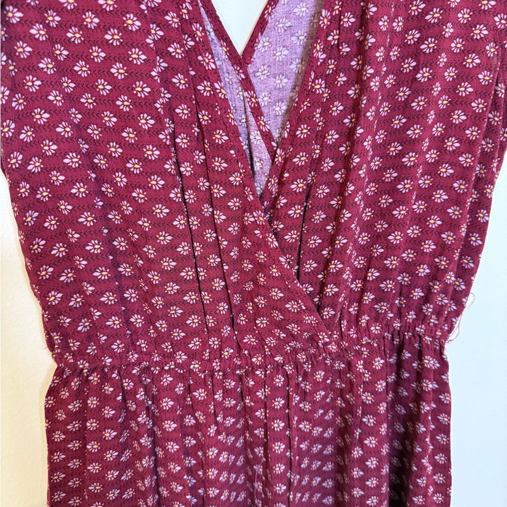 Band of Gypsies Burgundy Floral Maxi Dress *GREAT USED CONDITION* - Picture 10 of 11